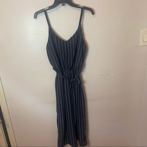 Blue Jumpsuit with Stripes
